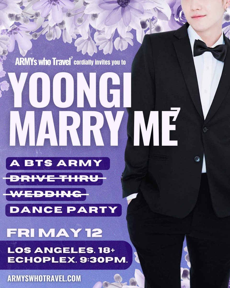 Yoongi Marry Me: A BTS Army Dance Party at Echoplex